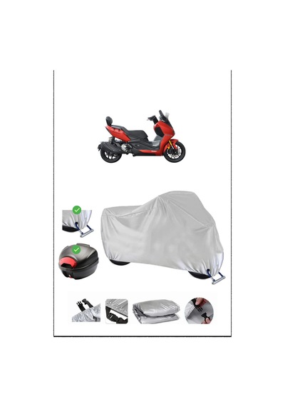 Yukı Huracantr250t Arka Çanta Kilit Uyumlu Su Geçirmez Motosiklet Brandası-gri