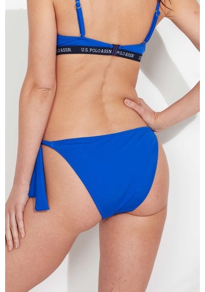 U.S. Polo Assn. Kadın Saks Mavi Kalın İpli Bikini Alt 21509