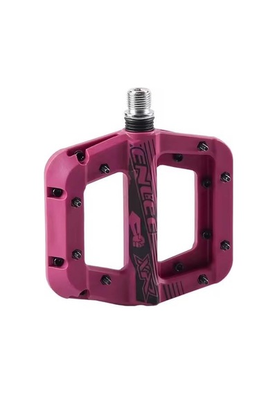 Enlee Renkli Çivili Kaymaz Platform Pedal Mtb Rulmanlı Plastik Alüminyum Pedal Ultra Hafif Mor
