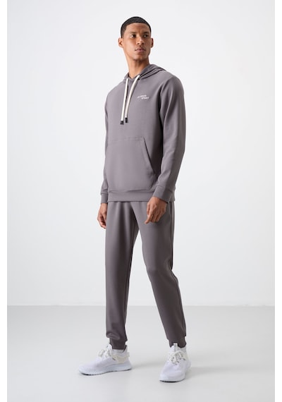 Tommy Life Koyu Gri Pamuklu Kalın Yumuşak Dokulu Comfort Fit Nakışlı Erkek Eşofman Takım - 85255 Koyu Gri