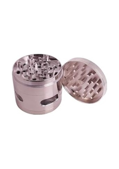 Pencereli 63 Mm. Silver Tütün Baharat Herbal Öğütücüsü Parçalayıcı Pt94slv