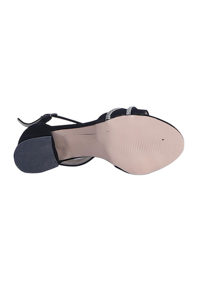Ayakcenter Byn Ayışığı By22 Siyah Süet Kadın 6cm Topuklu Sandalet Sıyah