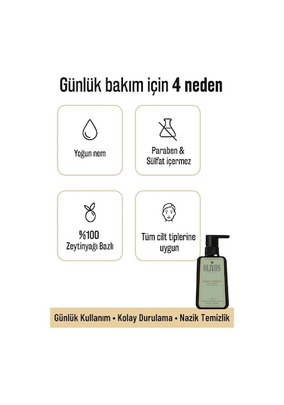Olivos Zeytinyağlı Şakayık Kokulu Sıvı El Sabunu 4 x 500 ML