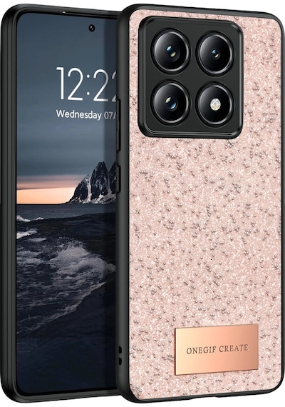 Xiaomi Mi 14t Pro Bright Simli Kapak - Pembe