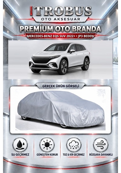 Mercedes Eqs Suv 7 Koltuk 2022-2025 Uyumlu Premium Araba Brandası Oto Branda Jp3 Beden