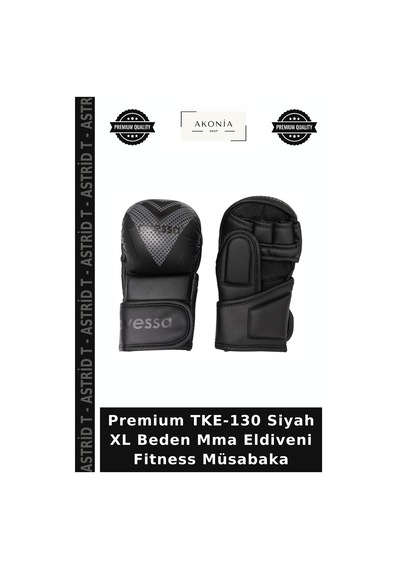 Premium Tke-130 Siyah Xl Beden Mma Eldiveni Fitness Müsabaka
