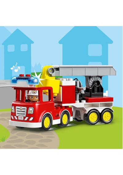 LEGO® DUPLO® İtfaiye Kamyonu 10969 - 2 Yaş & Üzeri Çocuklar için Eğitici Oyuncak Yapım Seti (21 Parça)
