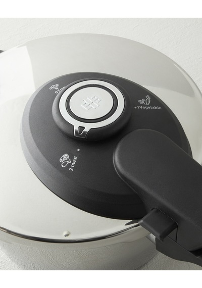 Hyperchef Paslanmaz Çelik Düdüklü Tencere Seti 4 + 6 L Siyah
