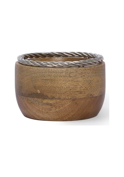 Yargıcı Metal Detaylı Mango Ağacı Servis Kasesi 10x6 Cm 26knhs1042n St