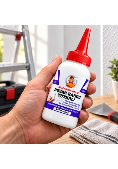 Şeffaf Duvar Kağıdı Yapıştırıcısı Sıvı Tamir Tutkalı Kenarı Açılan Kalkan Ek Yerlerini Yapıştırma Bordür Vinil Onarım Zamkı 150gr