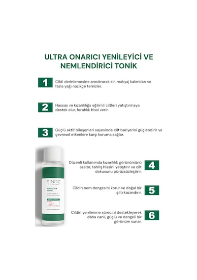 Sinoz Pure Cica Onarıcı Yenileyici ve Nemlendirici PDRN Tonik 200 ML