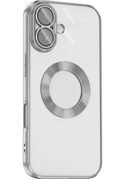 Apple Uyumlu iPhone 17 Kılıf Kamera Korumalı Logo Gösteren Zore Omega Kapak Gold