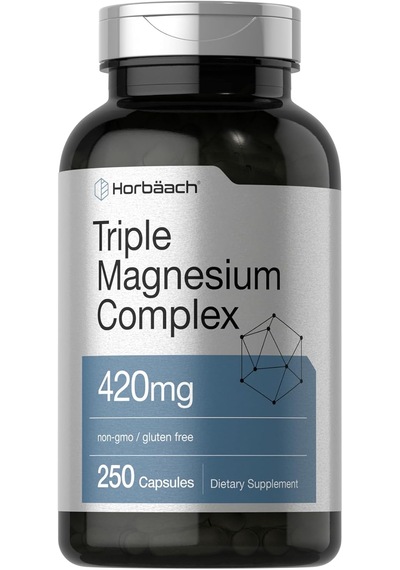Horbäach Triple Magnesium Magnezyum Complex 420 Mg 250 Caps Glut