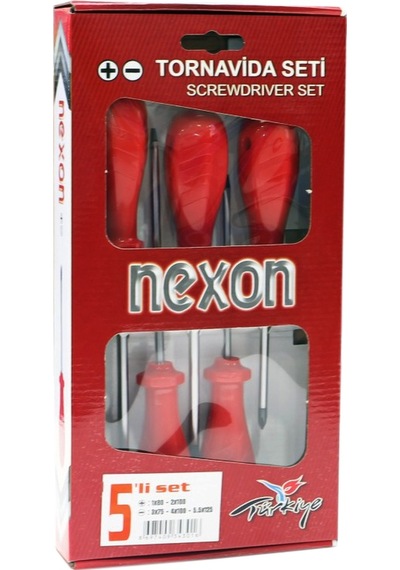 Nexon 5 Parça Yıldız Düz Tornavida Takımı