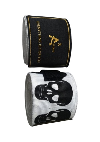 Boks Bandajı, 5 Metre El Sargısı, Bilek Ve El Koruyucu, Elastik Bandaj, Beyaz, Set Of 2