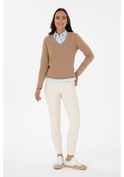 U.S. Polo Assn. Kadın Taş Slim High Waist Fit Jean Pantolon 50315756-VR049