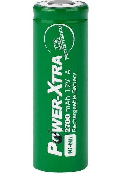 Power-xtra 1.2v 2700 Mah - A Size - Ni-mh Şarjlı Pil - Flat-başsız