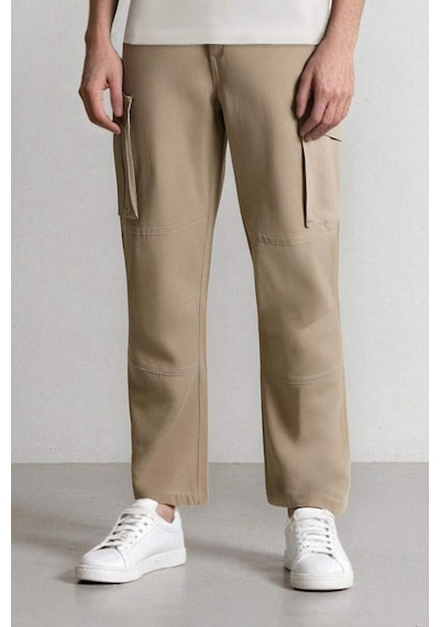 DeFacto Wide Leg Bol Rahat Kesim Kargo Cepli Geniş Paça Gabardin Pantolon E5810AX25SPBG540
