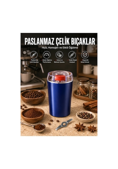 Mey İthalat Otomatik Kahve Ve Baharat Öğütücü Kolay Ve Taşınabilir Çok renkli