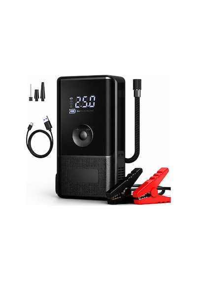 Syotech Dk002 10.000 Mah Taşınabilir Araç Akü Takviye Cihazı Ve Hava Kompresörlü
