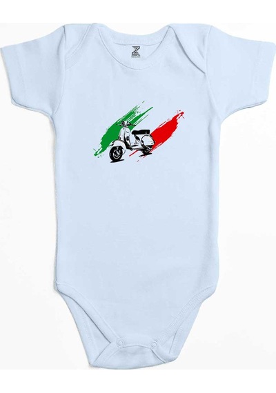 Zepplin Giyim Vespa İn Italy Sarı Bebek Body Zıbın
