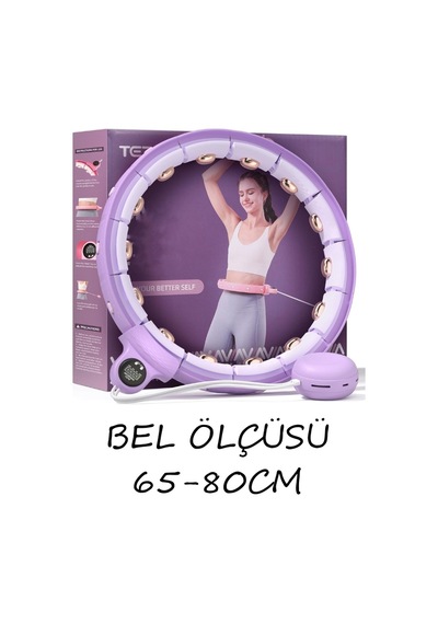 Sayaçlı Hula Hoop Masaj, 24 Parça Çıkarılabilir Pilates 65-80
