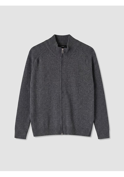 LC Waikiki Lc Waıkıkı Antrasit Regular Fit Dik Yaka Erkek Triko Hırka