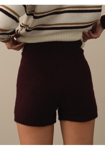 Xint Bordo Lüks Pamuk Dokulu Regular Fit Şort 850916