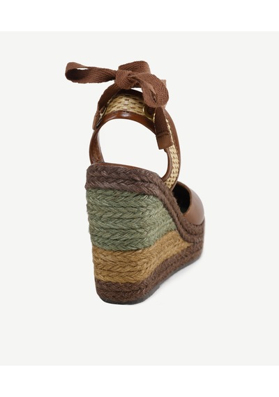 Yargıcı Özel Jüt Boyama Deri Espadril 24ykay4560x 057 Kahverengi