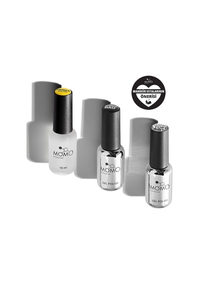 Kalıcı Oje Ve Protez Tırnak İçin 3 Lü Set Primer 10 Ml, Rubber Base Coat 9 Ml, Crystal Top Coat 9 Ml
