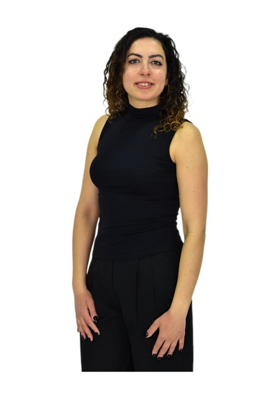 Kadın Düz Renk Vücuda Oturan Askılı Tişört Bgl-st04297 Siyah