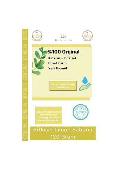 Lüks %100 Doğal Güzel Kokulu El Yüz Saç Vücut Cilt Orijinal Bitkisel Limon Sabunu 120g - 10 Adet