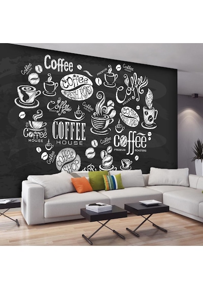 Coffee (Kafe) Özel Tasarım Duvar Kağıdı