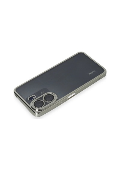 Xiaomi Redmi 13c Kılıf Razer Lensli Silikon - Gümüş