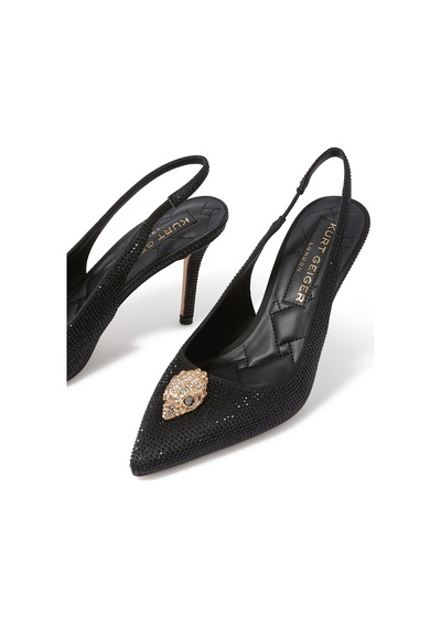 Kurt Geiger Belgravia Yüksek Topuklu Slingback Ayakkabılar Siyah