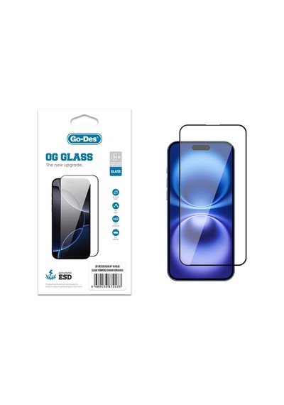 Nihcase Apple Uyumlu iPhone 16 Plus Godes Og Glass Antistatik Temperli Cam Ekran Koruyucu