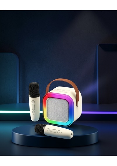 Taşınabilir Karaoke Hoparlör 2400 Mah Batarya Xucz2mikrofonluspeaker-1