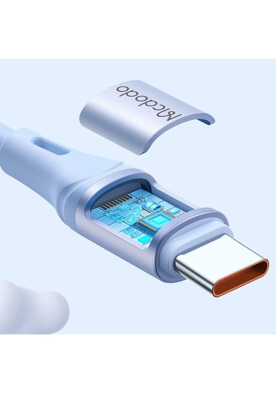 Mcdodo CA-2213 Typec Typec 65W 3A Hızlı Data Şarj Kablo 1.2m - Mor