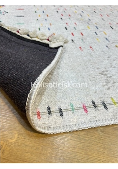 Salerno Çamaşır Makinesinde Yıkanabilir Kilim Halı Hs1040 Çok Renkli