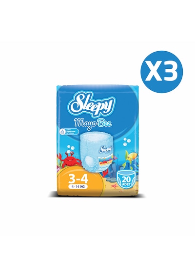 Sleepy Mayo KÜLOT Bez 4 Numara Maxi 3'LÜ PAKET 60 Adet