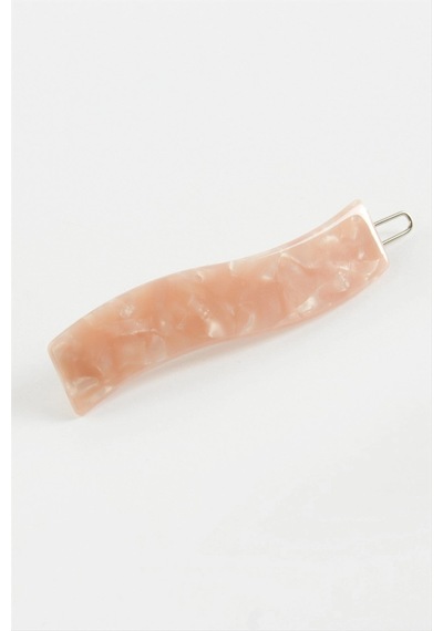 Oval Klipsli Toka Pembe