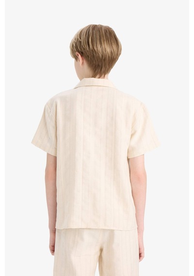 DeFacto Erkek Çocuk Oversize Geniş Kalıp Polo Yaka Kısa Kollu Gömlek E5831A825HSBG33