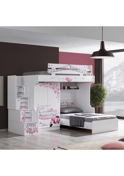 Setaymobilya Ranza, Pisa Ranza Karyola 2 Kapaklı Dolap + 2 Adet Comfort Yatak