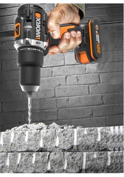 Worx WX352.9 20 V Kömürsüz Profesyonel Şarjlı Darbeli Matkap