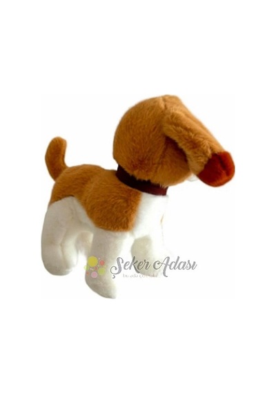 Sevimli Ayakta Duran Havlayan Peluş Köpek 20 Cm Sesli Kahverengi Köpek Kahverengi