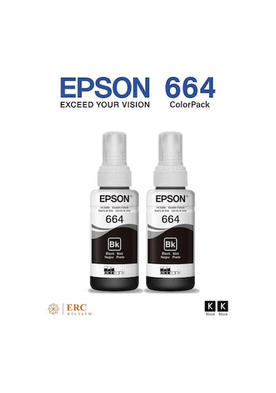 Epson 664 EcoTank L110 İkili Siyah Mürekkep Set
