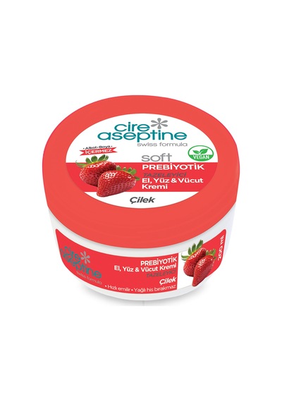 Cire Aseptine Soft Prebiyotik Çilek El Yüz Ve Vücut Kremi 200 Ml