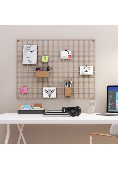 Tel Pano 60x80 Gold 4 Adet Mini Mandal ,2 Adet Çelik Kıskaç Hediyemizdir