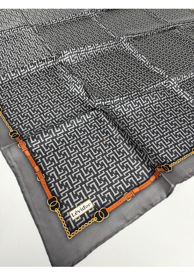 Levidor Twill İpek Eşarp-0943 Füme