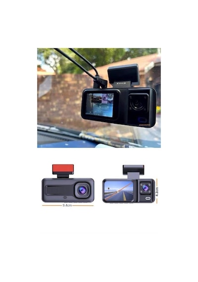 1080p 3 Lensli Wifi Araç İçi Kameralı Ekran Dvr Kaydedici Gece Görüşlü 51394738